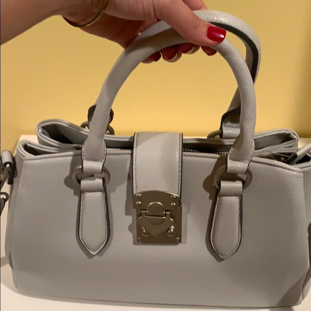 Gray, Blue Purse